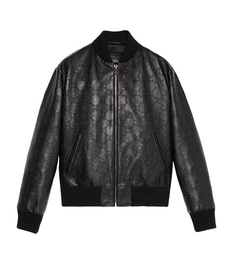 gucci leather bomber jacket.